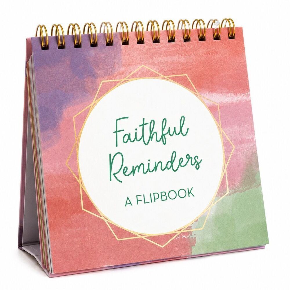 Faithful Reminders Inspirational Christian Flipbook Bible Verse Desktop Decor
